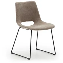 Kave Home 2er Set Kave Home Stuhl Ziggy Stoff Braun