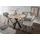 Mr. Deko Essgruppe Avola Tisch Rund 110cm mit 4 drehbaren Stühlen Matera | Esszimmer Set Grau | Moderner Esstisch mit bequemen Diningsesseln | Esszimmergruppe für 4 Personen
