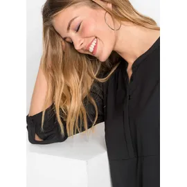 bonprix Blusenkleid Schwarz 52