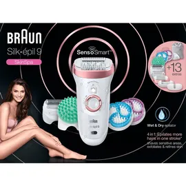 Braun Silk-épil 9 SkinSpa SensoSmart-Set 9/990 weiss/rosegold