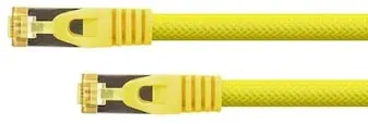 Python Patchkabel mit Cat.7 Rohkabel S/FTP PiMF halogenfrei 3m gelb