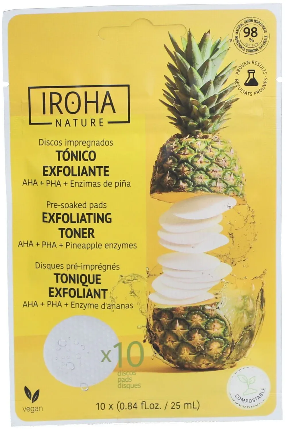 Iroha Nature Belebende Peeling- und Leuchtkörper-Discs