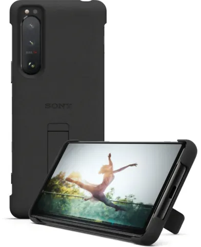 Sony Xperia 5 III Cover schwarz Handyhülle - Bessere Videowiedergabe, antibakterielles Material, Qualität und Robustheit - ideal für Ihr Mobiltelefon