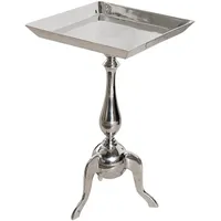 Riess-Ambiente Beistelltisch TRAYFUL 55cm silber Aluminium Tablett-Tisch
