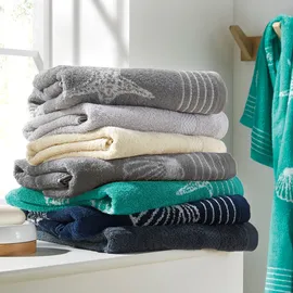 Dyckhoff Seashell Handtuchset 50 x 100 cm türkis 4 St. 70 x 140 cm türkis 2 St.