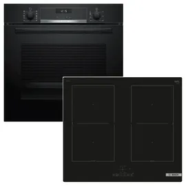 Bosch Herdset EcoClean mit Induktionskochfeld PowerBooster