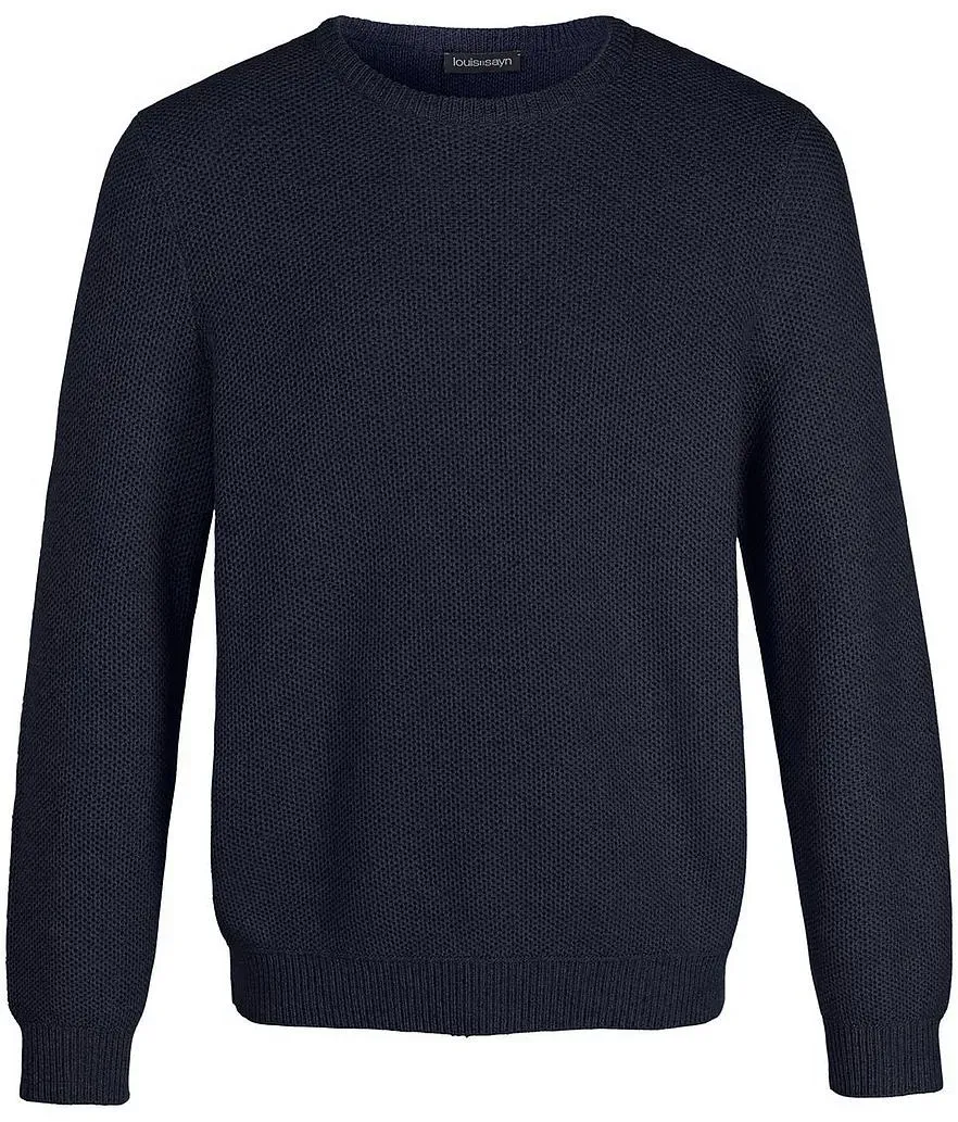Rundhals-Pullover Louis Sayn blau, 52