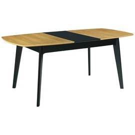 Miliboo Ausziehbare Tischplatte aus schwarzen Furnier 140+40x90 cm MEENA