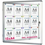 Master of Boards Schaukasten Innen Premium 94 x 98 cm 12 x A4