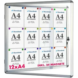 Master of Boards Schaukasten Innen Premium 94 x 98 cm 12 x A4