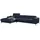 W.Schillig Eckcouch Leder L-Form 3-Sitzer Blau