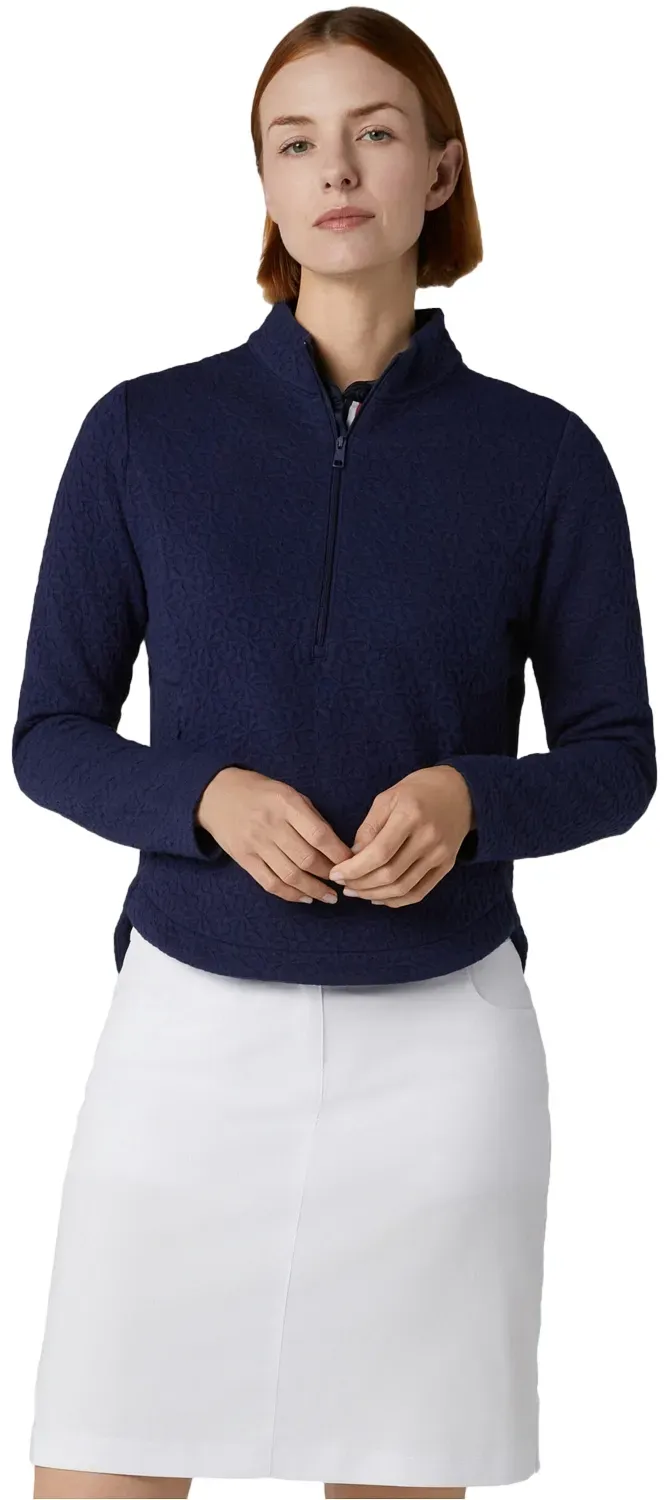 Callaway Pullover Quilted Knit 1/2 Zip, navy