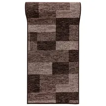 mazovia rutschfest Teppich Läufer Flur - Modern Geometrische Muster Teppichläufer - Kurzflor Flurläufer für Vorzimmer, Schlafzimmer, Küche - ÖKO-TEX Zertifiziert - Meterware Braun - 67 x 100 cm