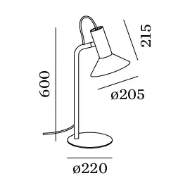 Wever & Ducré Roomor 1.0 Tischleuchte rot/weiß