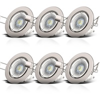 B.K.Licht - 6er Set LED Einbaustrahler 230V dimmbar, schwenkbar,