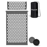 LifeGoods Akupressurmatte Mit Kissen - Akkupressmatte - Akkupressurmatte+ - Akupressur Matte - Akupunktur Matte - Massagematte - Rücken - Stachelmatte - Fakirmatte - Nagelmatte - Acupressure Mat