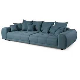 Livora Bigsofa Geflechtstoff 310x135x86 blau MIRELLA