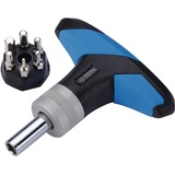 BBB Cycling TorqueFix BTL-119 Drehmomentschlüssel 5Nm Werkzeug mit Inklusive Inbusschlüssel 2, 3, 4, 5, 6 und T25 Torx Torque Key Bike Tool Schwarz/Blau