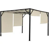 MCW Pergola, Weiß, Metall, 405x212x405 cm, Sonnen- & Sichtschutz, Pavillons & Pergolas, Pergolas