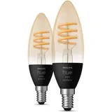 Philips Hue, Leuchtmittel, Filament White Ambiance (E14, 350 lm, 2x)