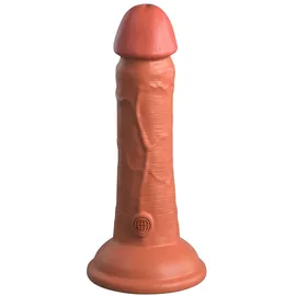 King Cock Elite Dual Density Silicone Cock, Tan, 6 Zoll