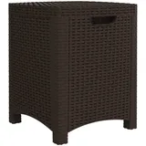 vidaXL Garten-Aufbewahrungsbox 39x39x46 cm PP Rattan Braun