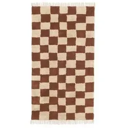 ferm LIVING - Mara Washable Teppich Rost/Warm Sand