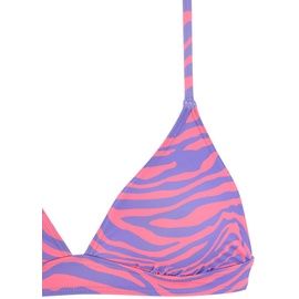 VENICE BEACH Triangel-Bikini-Top Damen violett-koralle, Gr.34 Cup C/D,