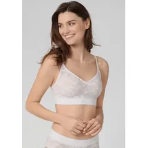 SLOGGI Schalen-BH GO Allround Lace P Top mit V-Ausschnitt, One Size XS-L, Jacquard-Spitzenmuster weiß 1