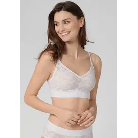 SLOGGI Schalen-BH GO Allround Lace P Top mit V-Ausschnitt, One Size XS-L, Jacquard-Spitzenmuster weiß 1