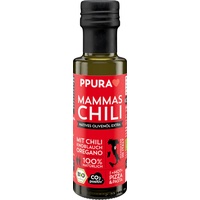 PPURA Bio Natives Olivenöl Extra Mammas Chili | Italienisches Oliven Öl mit Chili, Knoblauch & Oregano | 100% Natürlich, Ohne Zusatzstoffe und Aromen | Kaltgepresst & Lichtgeschützt | 100ml