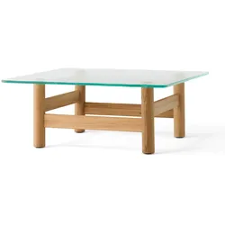 Audo - Brasilia Lounge Tisch, Glas / Eiche natur