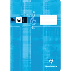 Clairefontaine 25x Notenheft Clairefontaine, DIN A4, 8 Blatt, 90g, Notenlinien - Hellblau 31014C