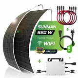 620W Balkonkraftwerk Set - Flexible SUNMAN Module - Hoymiles HMS-800W-2T