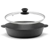BRIZOLL Gusseisenpfanne 28 cm mit Glasdeckel
