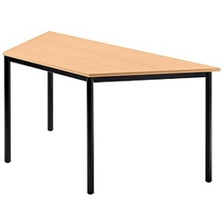 HAMMERBACHER Konferenztisch buche, schwarz Trapezform, Rundrohr schwarz, 160,0 x 69,0 x 72,0 cm