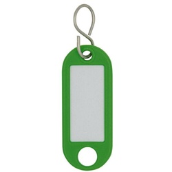 Wedo 10er-Pack Schlüsselanhänger mit S-Haken grün, 52x21 cm