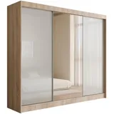 altdecor Schiebetürenschrank VESLI 250 x 215 x 61 cm Beige