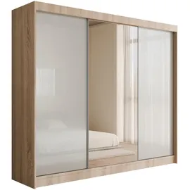altdecor Schiebetürenschrank VESLI 250 x 215 x 61 cm Beige