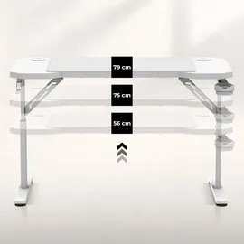 meester group sp. z o.o. Gaming-Tisch Hero 2.6 Weiß