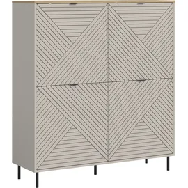 Home Affaire Highboard RAITA 124 x 135 x 40 cm Beige