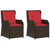 vidaXL Gartenbank 2 pcs 220 x 0 x 0 cm Braun
