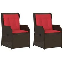 vidaXL Gartenbank 2 pcs 220 x 0 x 0 cm Braun