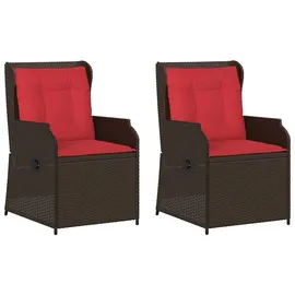 vidaXL Gartenbank 2 pcs 220 x 0 x 0 cm Braun