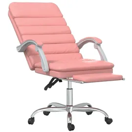 vidaXL Bürostuhl mit Massagefunktion Kunstleder Rosa