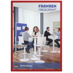 FRANKEN Prospekttasche A3 blau ITS A3M03 magnetisch