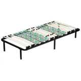 i-flair Metallbett Tellerlattenrost 120x200 cm auf 6 x Füßen, Gästebett Ergo IF55 mit Tellerfedern und Stauraum - für alle Matratzen und Betten geeignet