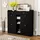 stilvora Schuhschrank 110 x 100 x 26 cm 2 Schubladen / Schwarz