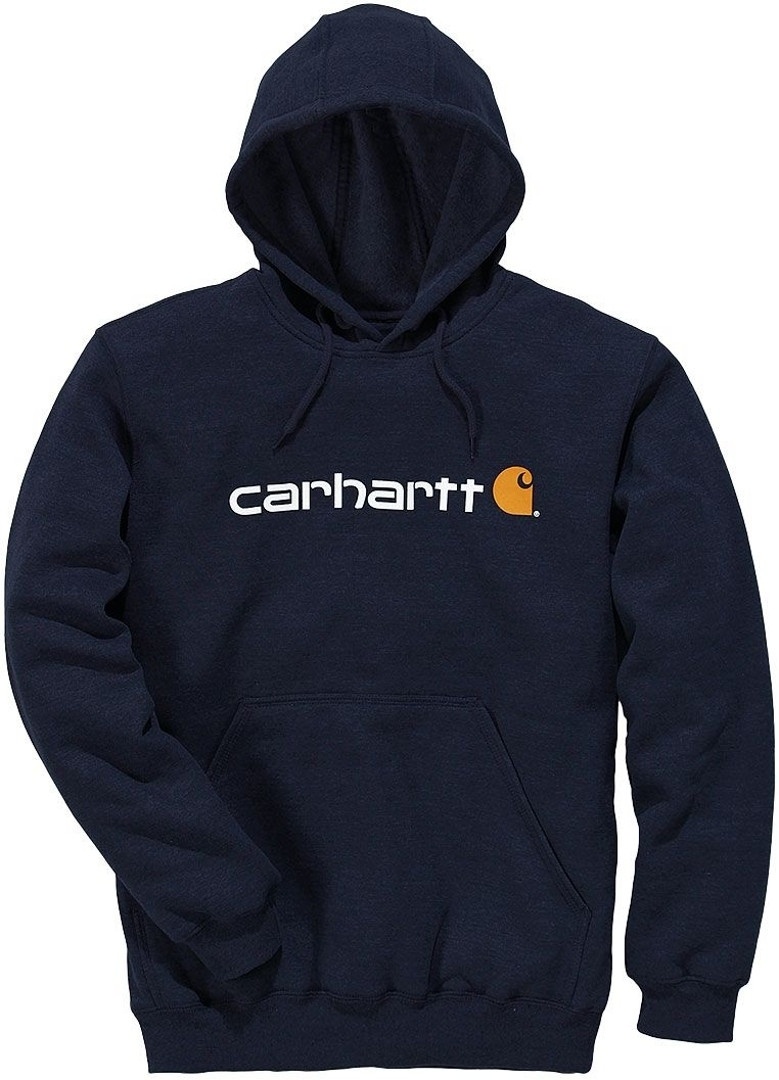 Carhartt Signature Logo Midweight Hoodie, blauw, XL Voorman