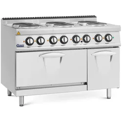 Elektroherd mit Backofen - 19,1 kW - 6 Platten - 120 x 73 cm - Pro 730 Series - Royal Catering RCEC-120/700OV6B
